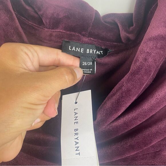 Lane Bryant Velour Cowlneck Sweater NWT - Picture 3 of 3